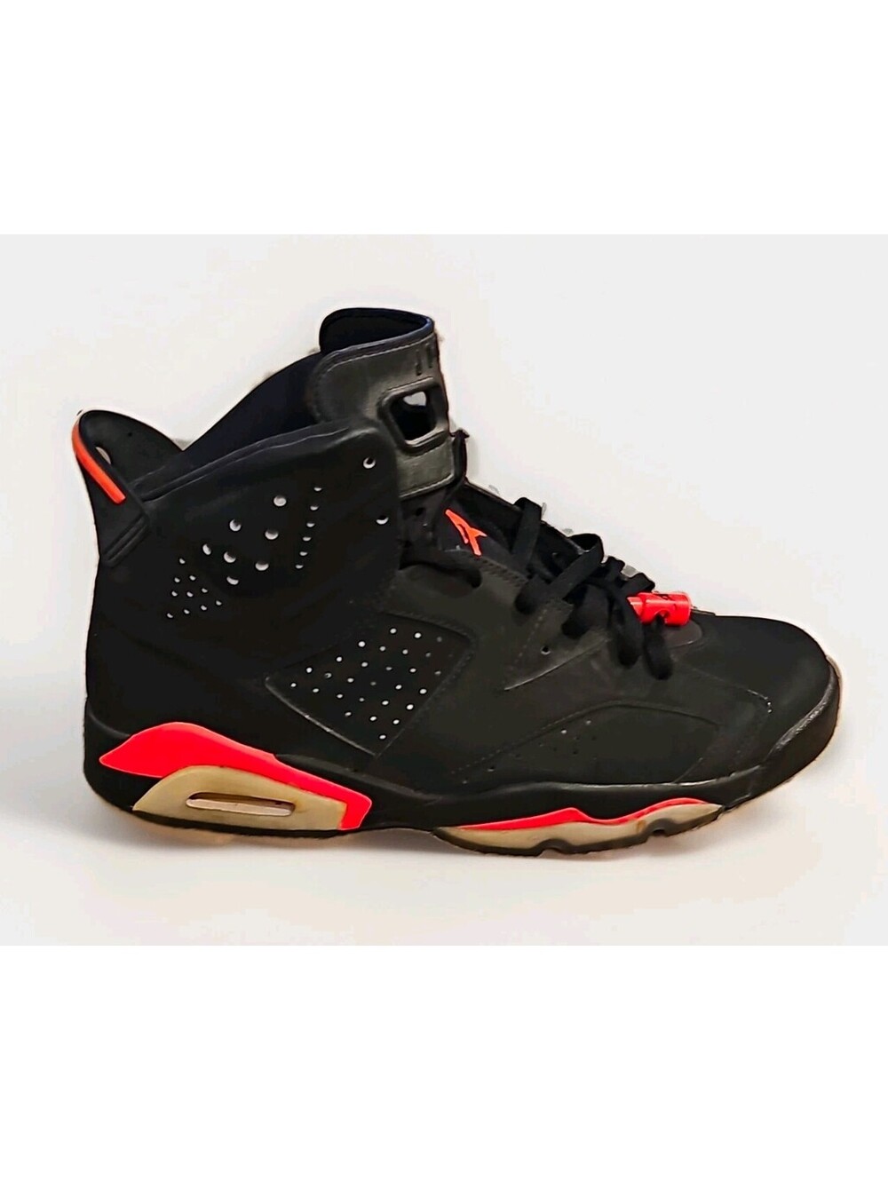 Jordan Air Jordan 6 Black/Infrared Mid Top Basketball Sneaker 384664-023